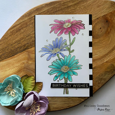 Foiled Daisy Bouquet Card - Melissa Goodman