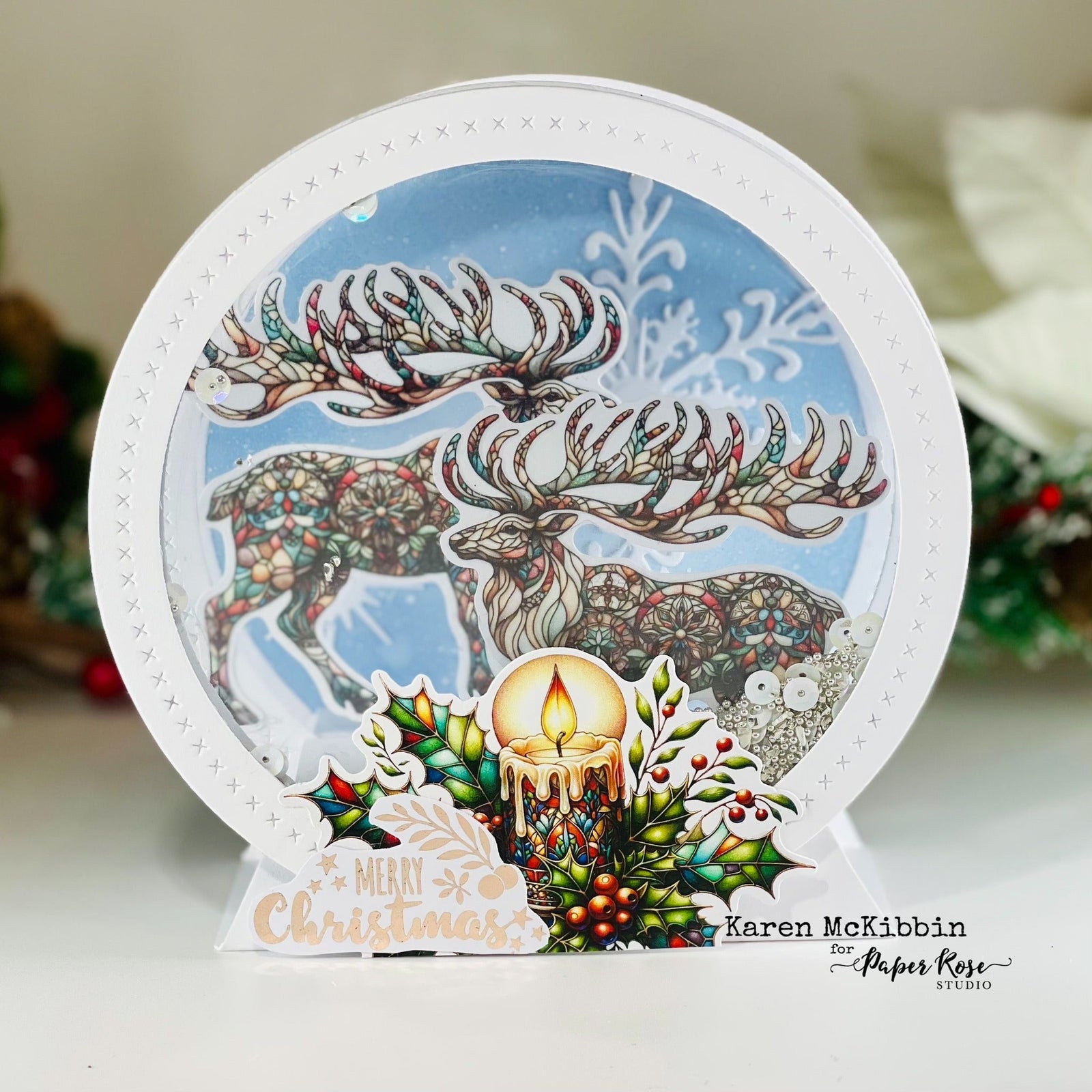 Snowglobe Shaker Card - Karen Mckibbin