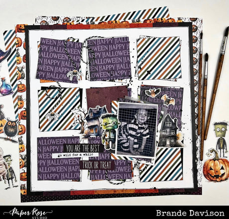 Spooky Halloween Scrapbook Layout - Brande Davison