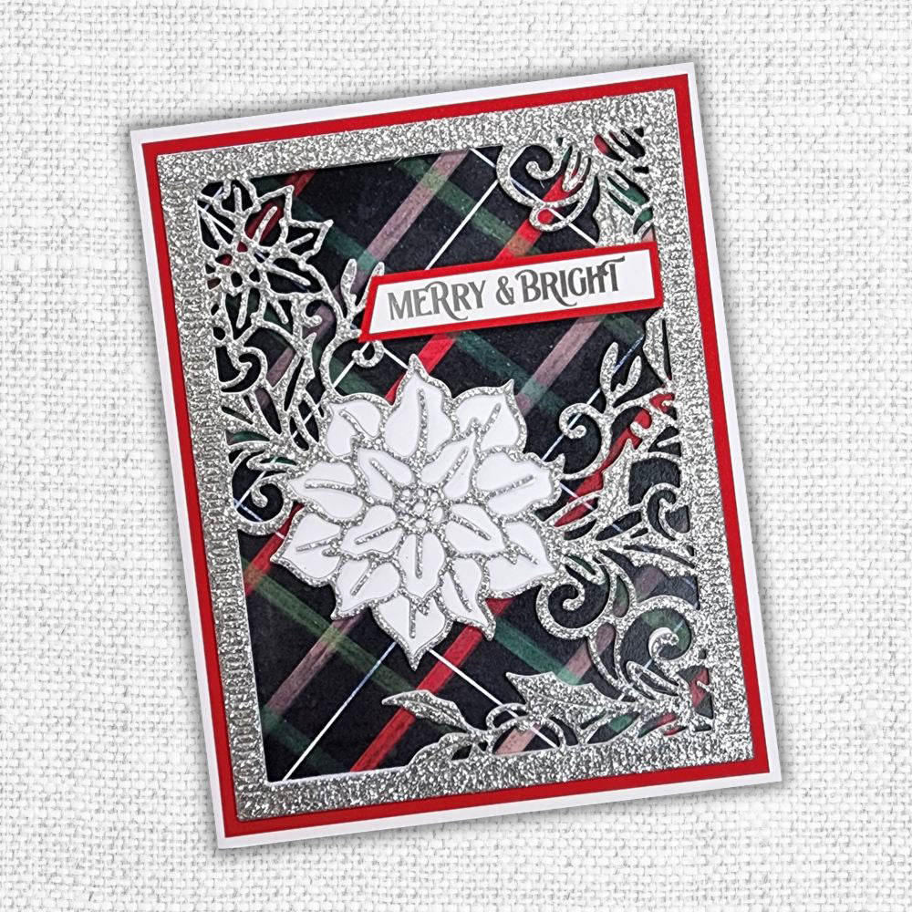 Plaid Poinsettia Card