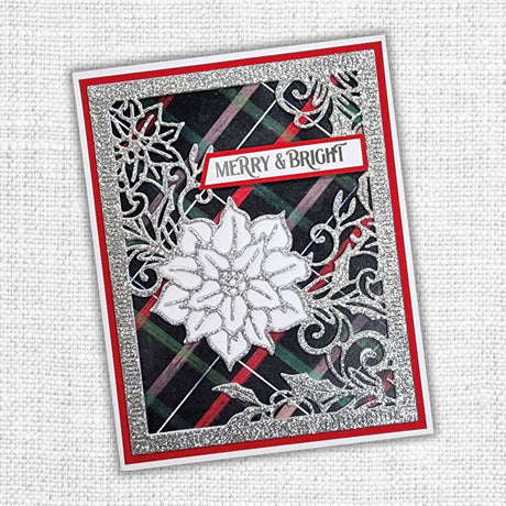 Plaid Poinsettia Card