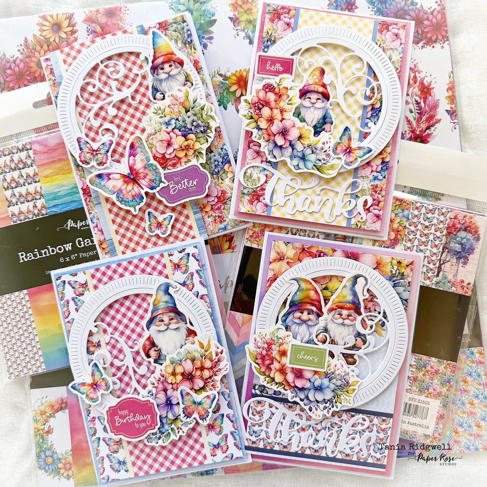 Rainbow Garden Cards - Tania Ridgwell