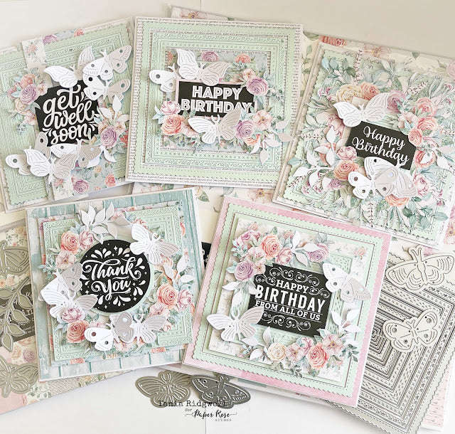 Rambling Rose Cards - Tania Ridgwell