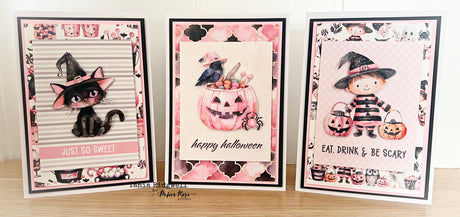 Pink Halloween Cards - Tania Ridgwell