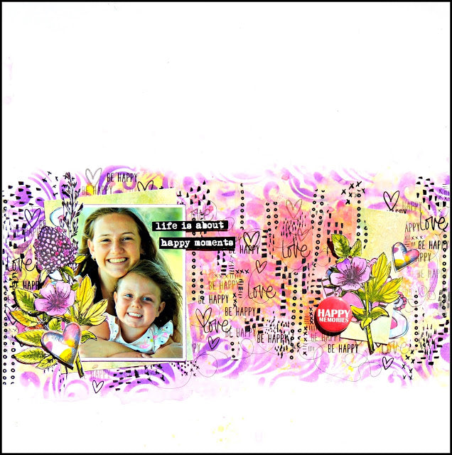 Life is About Happy Moments Layout - Elisa Ablett