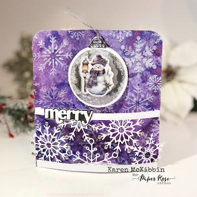 Dimensional Snowman Christmas Card - Karen McKibbin