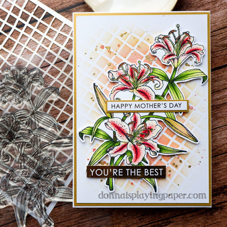 Lily Bouquet Card - Donna Lewis