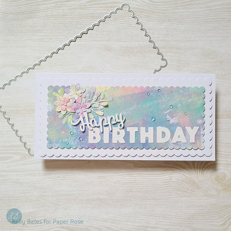 Pastel Slimline Card - Kelly Bates