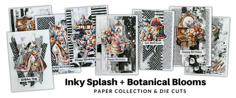 Inky Splash + Botanical Blooms Diecuts