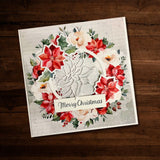 Christmas Poinsettia Circle Metal Cutting Die 30153 - Paper Rose Studio