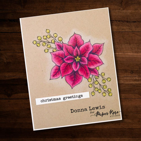 Christmas Poinsettia Clear Stamp Set 30303 - Paper Rose Studio