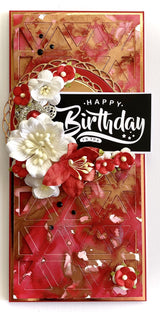 Slimline Card Creator - Triangles Layer 1 Metal Cutting Die 22486 - Paper Rose Studio