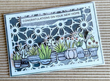 Flower Pot Border 2 Stamp Set 24637 - Paper Rose Studio