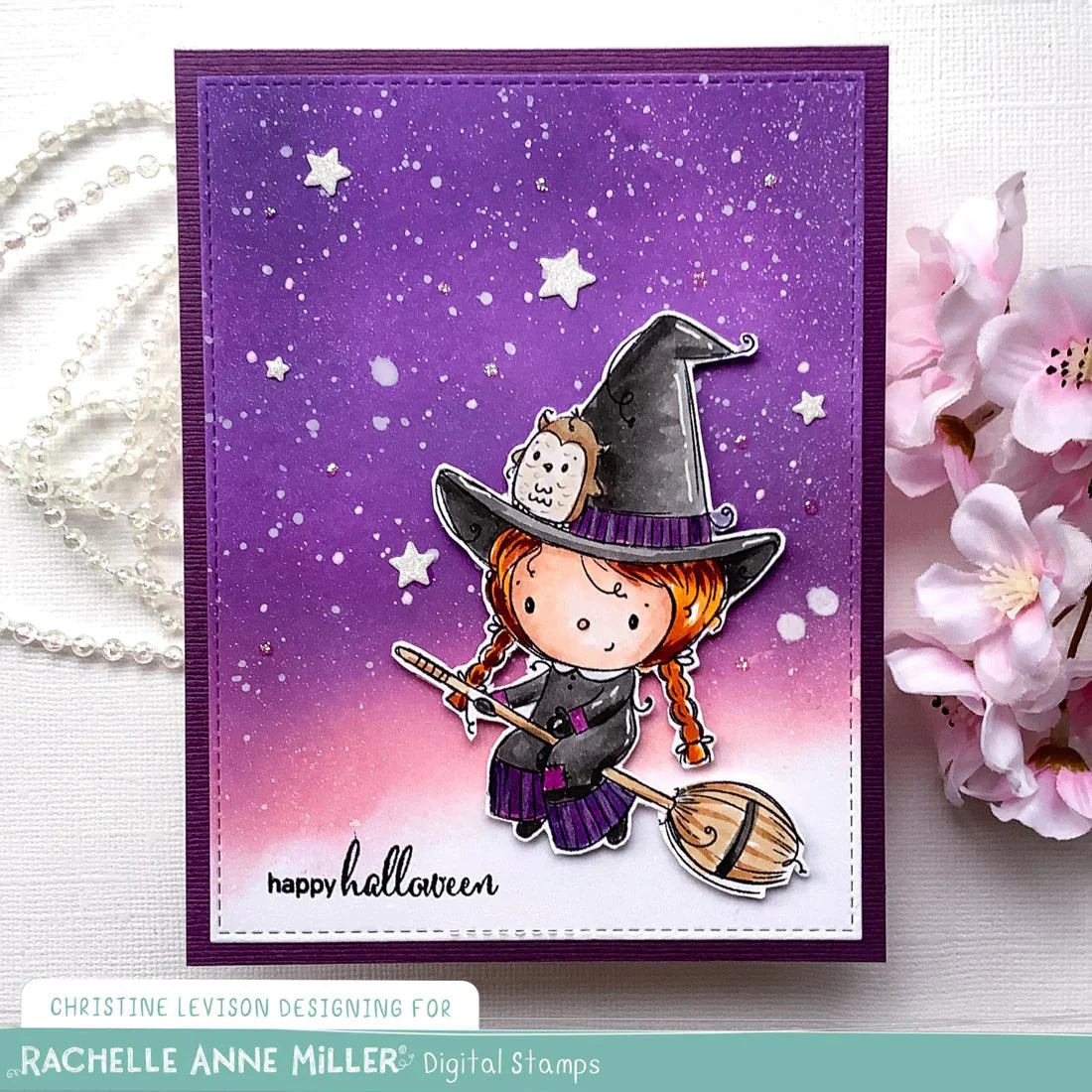 Cute Witch Clear Stamp 31338 - Paper Rose Studio