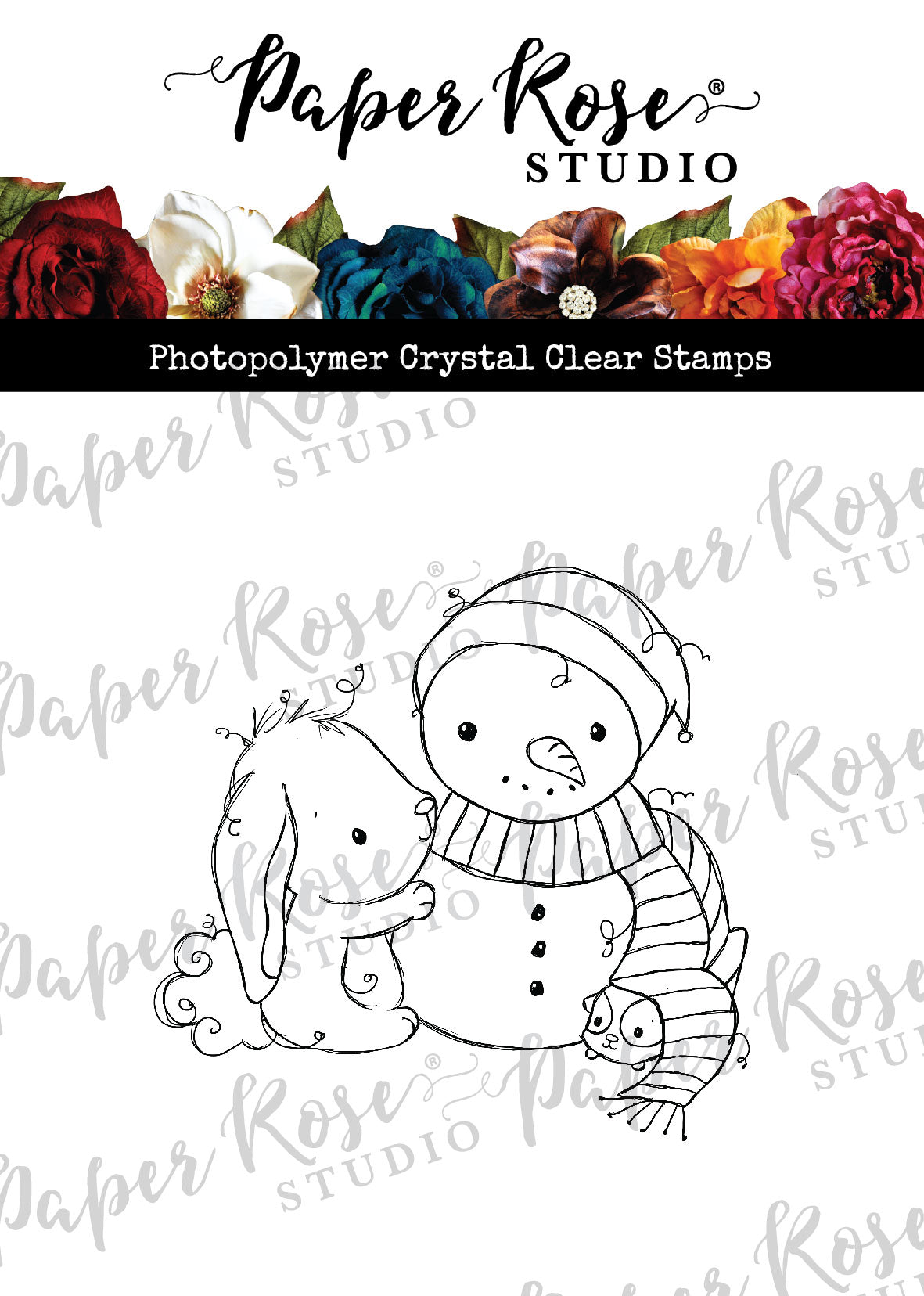 Copy of Bunny & Guinea - ‘Snowman' Clear Stamp 30696 - Paper Rose Studio