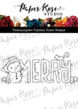 Christmas Merry Word Clear Stamp 31013 - Paper Rose Studio