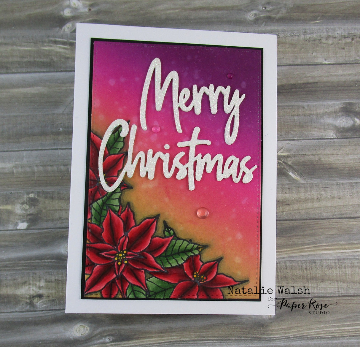 Tall Script Words Merry Christmas Metal Cutting Die 26104 - Paper Rose Studio