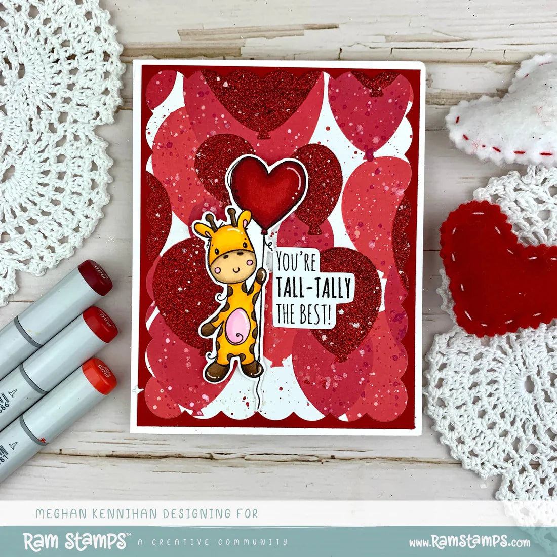 Animal Valentines - Giraffe Clear Stamp 31797 - Paper Rose Studio