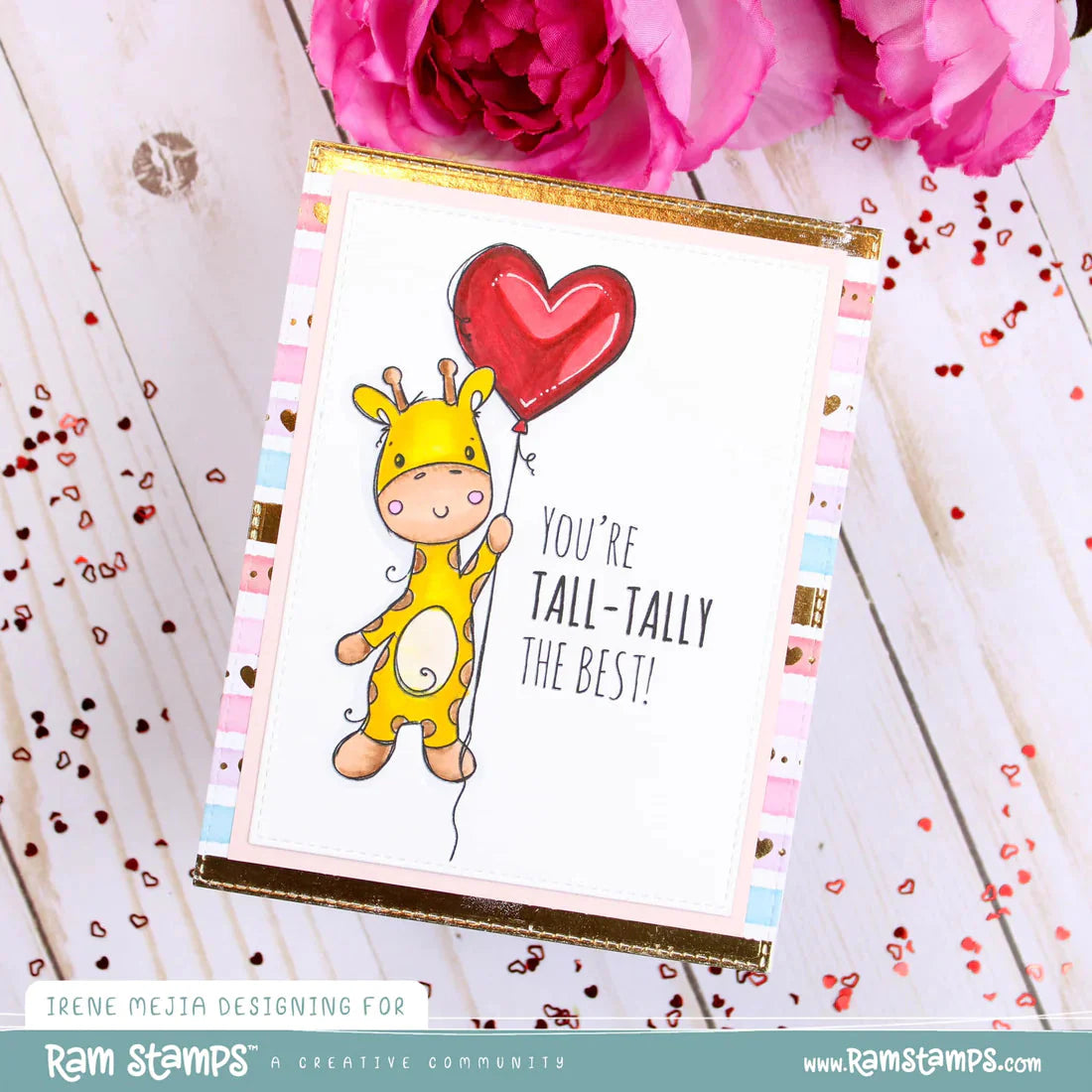 Animal Valentines - Giraffe Clear Stamp 31797 - Paper Rose Studio