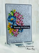 Text Background Clear Stamp 28246 - Paper Rose Studio