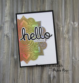 Layered Hello Metal Cutting Die 16951 - Paper Rose Studio