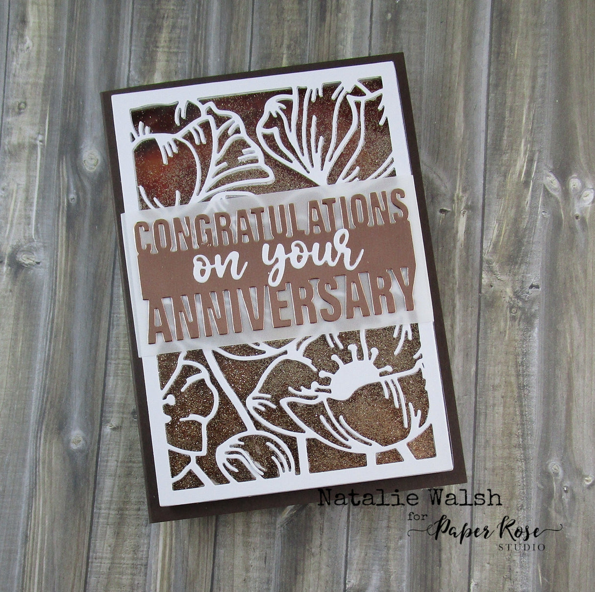 Congratulations on your Anniversary Metal Cutting Die 28903 - Paper Rose Studio