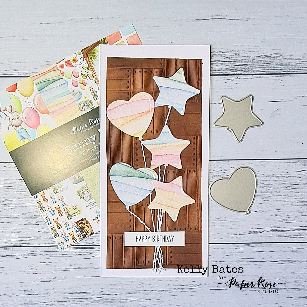 Heart & Star Balloon Metal Cutting Die 28885 - Paper Rose Studio