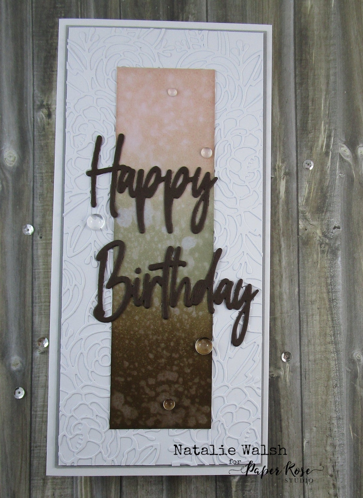 Tall Script Words Happy Birthday Metal Cutting Die 26101 - Paper Rose Studio