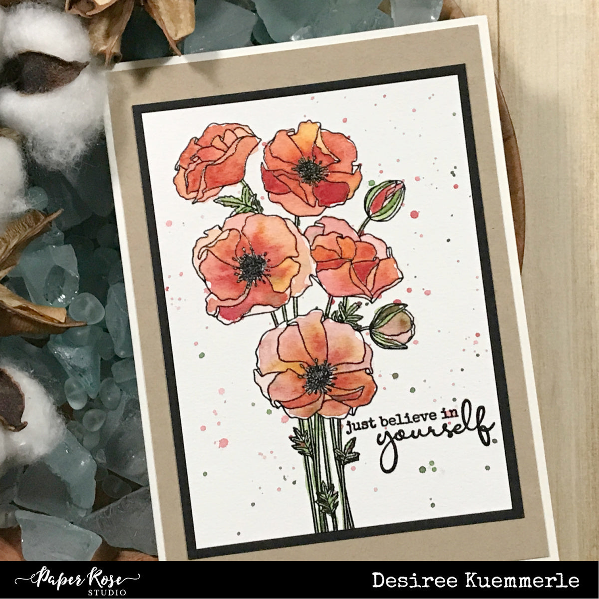 Modern Poppies Clear Stamp Set 20580 - Paper Rose Studio