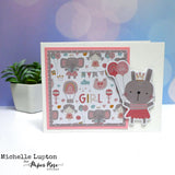 Hello Little Girl 6x8" Quick Cards Collection 30012 - Paper Rose Studio