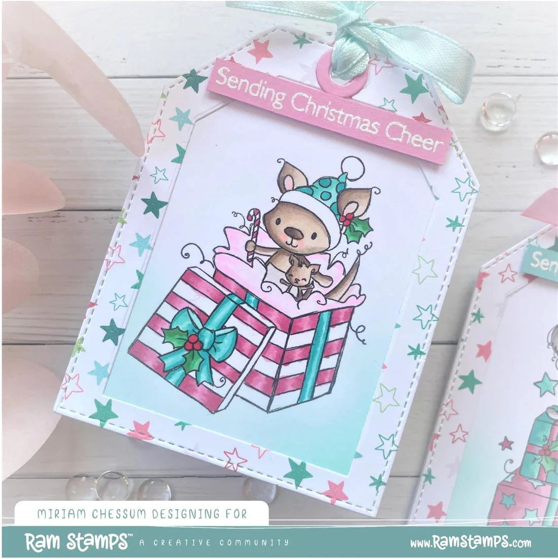 Kangaroo Christmas Surprise Clear Stamp 31314 - Paper Rose Studio