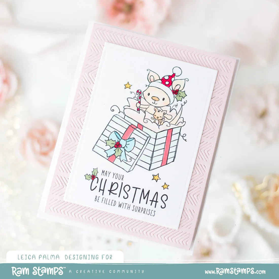 Kangaroo Christmas Surprise Clear Stamp 31314 - Paper Rose Studio