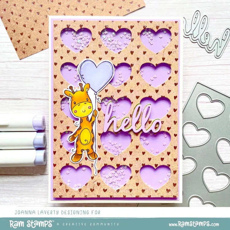 Animal Valentines - Giraffe Clear Stamp 31797 - Paper Rose Studio