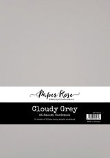 Cloudy Grey Smooth Cardstock A4 12 sheets 33015 - Paper Rose Studio