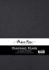 Charcoal Black Smooth Cardstock A4 12 sheets 33018 - Paper Rose Studio