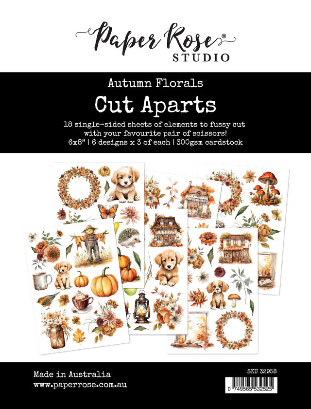 Autumn Florals Cut Aparts Paper Pack 32958 - Paper Rose Studio