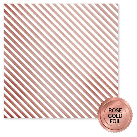 Blooming Proteas Rose Gold Foil D 12x12 Paper (6pc Bulk Pack) 30735 - Paper Rose Studio