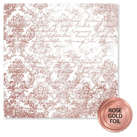 Blooming Proteas Rose Gold Foil E 12x12 Paper (6pc Bulk Pack) 30738 - Paper Rose Studio