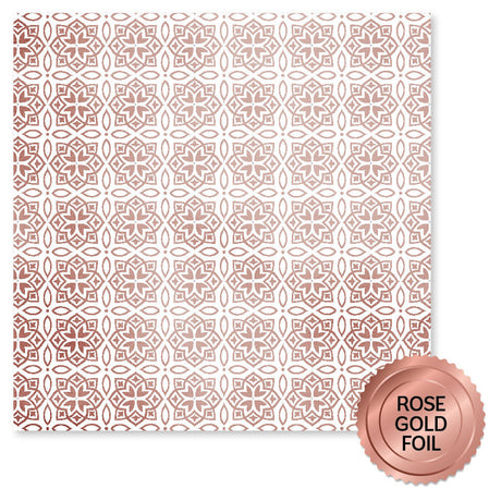 Blooming Proteas Rose Gold Foil F 12x12 Paper (6pc Bulk Pack) 30741 - Paper Rose Studio