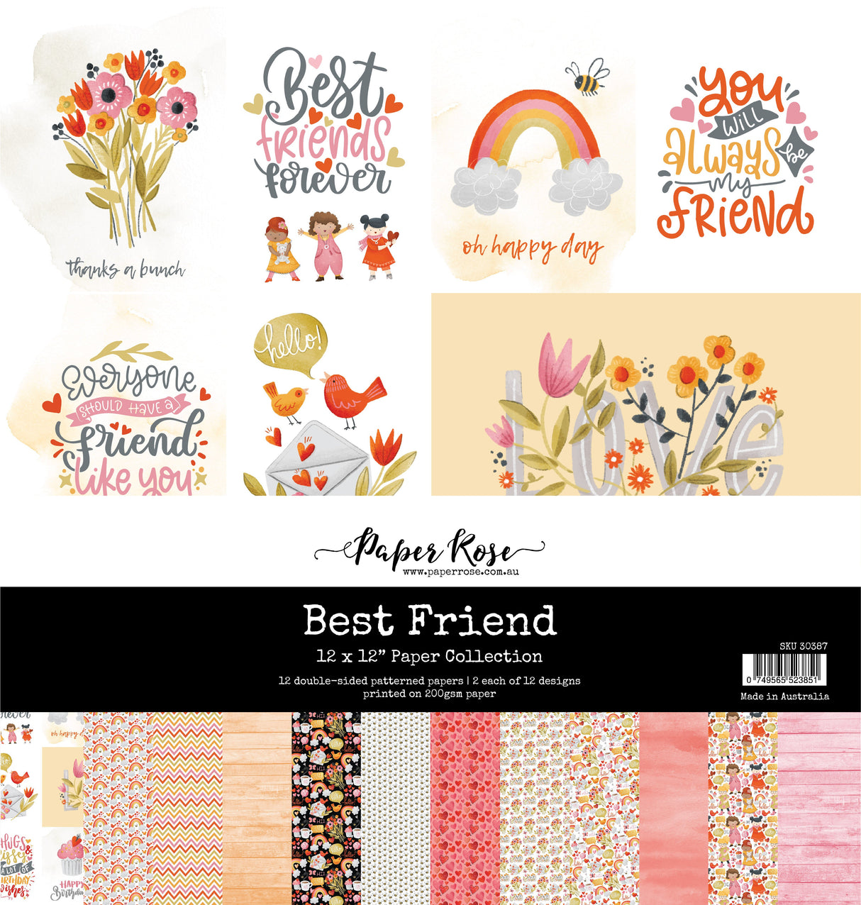 Best Friends 12x12 Paper Collection 30387 - Paper Rose Studio