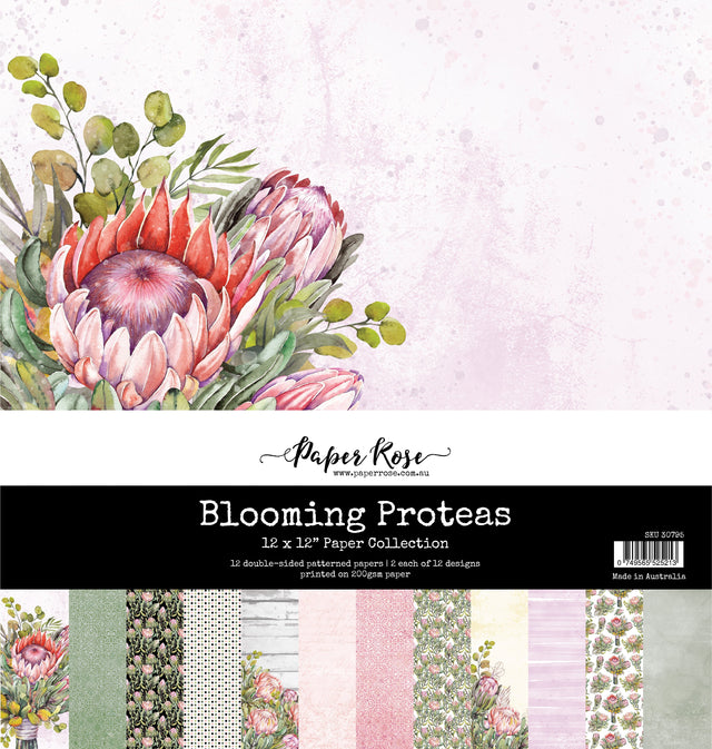 Blooming Proteas 12x12 Paper Collection 30795 - Paper Rose Studio