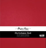 Christmas Red Smooth Cardstock 12x12" 12 sheets 32820 - Paper Rose Studio