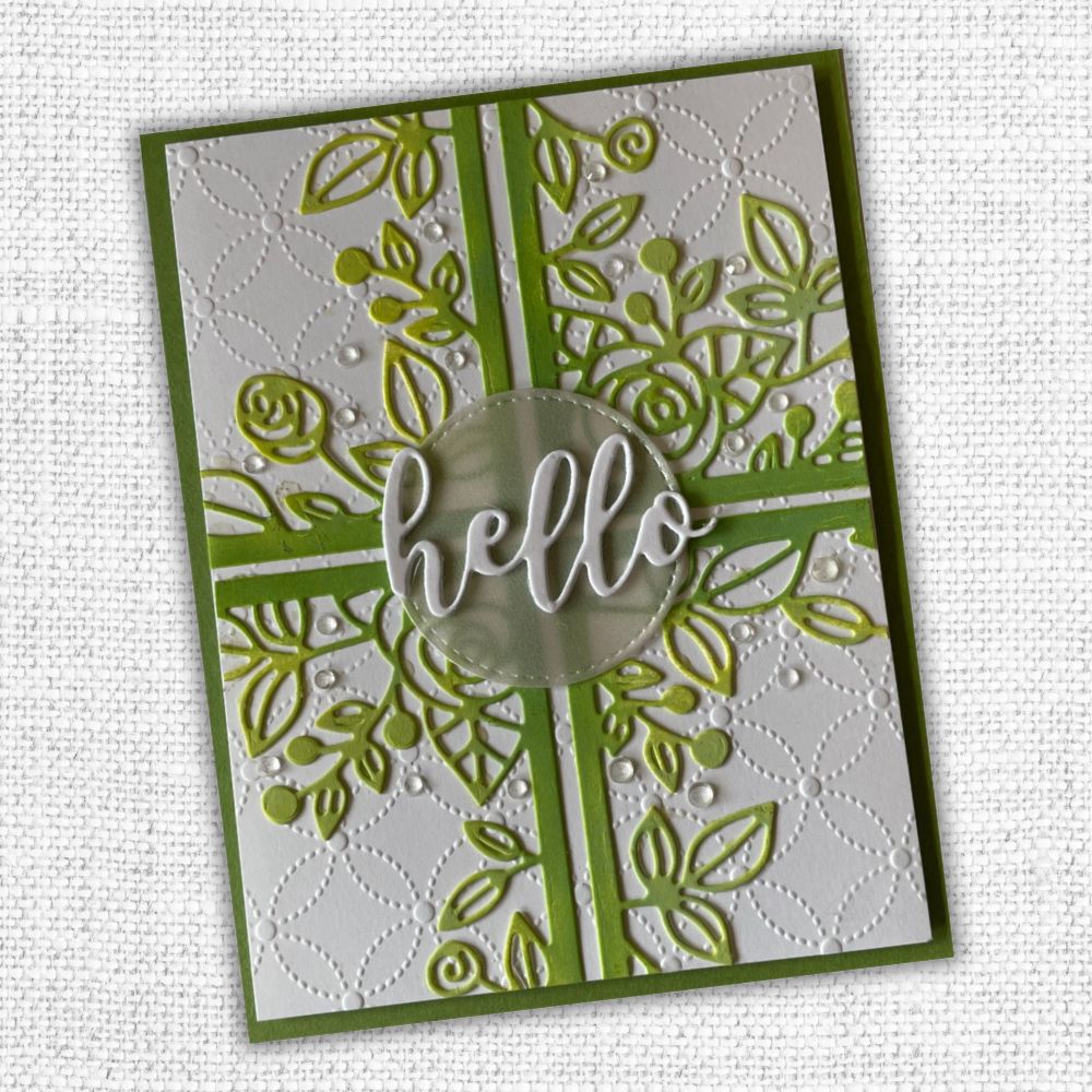 Ella's Garden Rose Rectangle Frame Metal Die 17958 - Paper Rose Studio