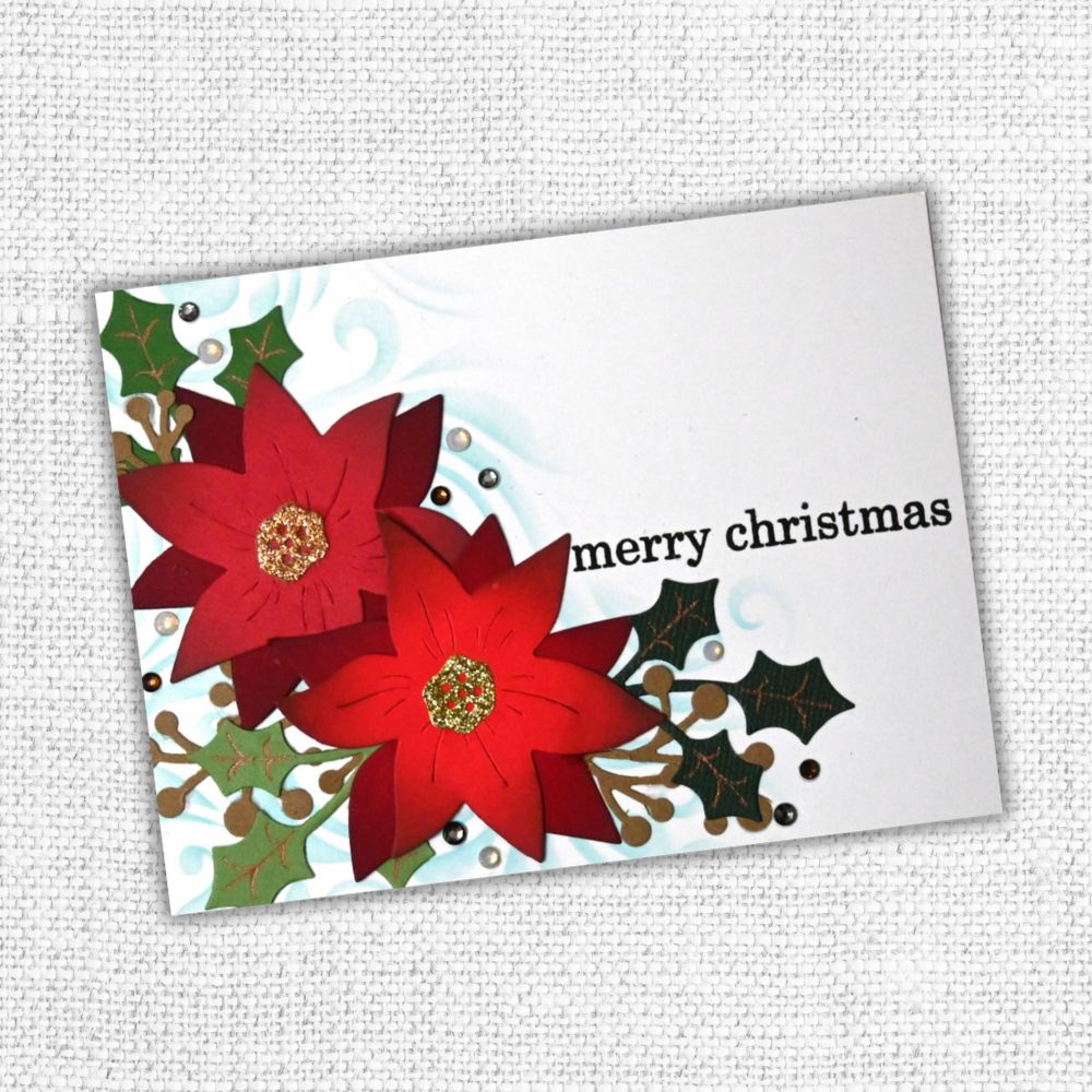 Christmas Poinsettia Flower Metal Cutting Die 22468 - Paper Rose Studio