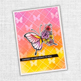 Cleo Floral Butterfly Clear Stamp 24643 - Paper Rose Studio