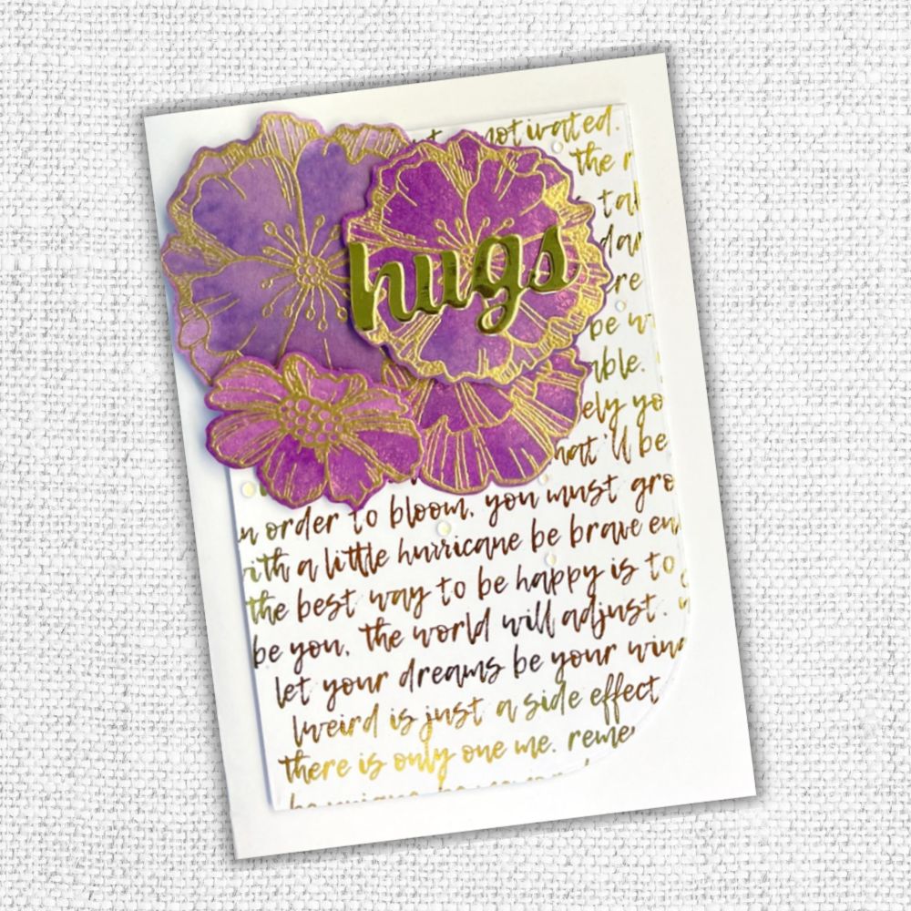 Hugs Thanks Hello Chunky Script Metal Cutting Die 19592 - Paper Rose Studio