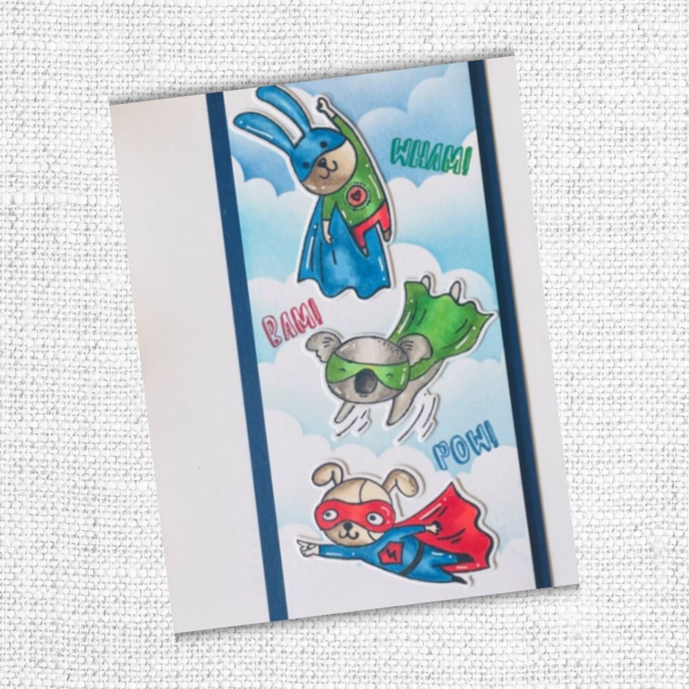 Super Hero Fun 4x6" Clear Stamp Set 18054 - Paper Rose Studio