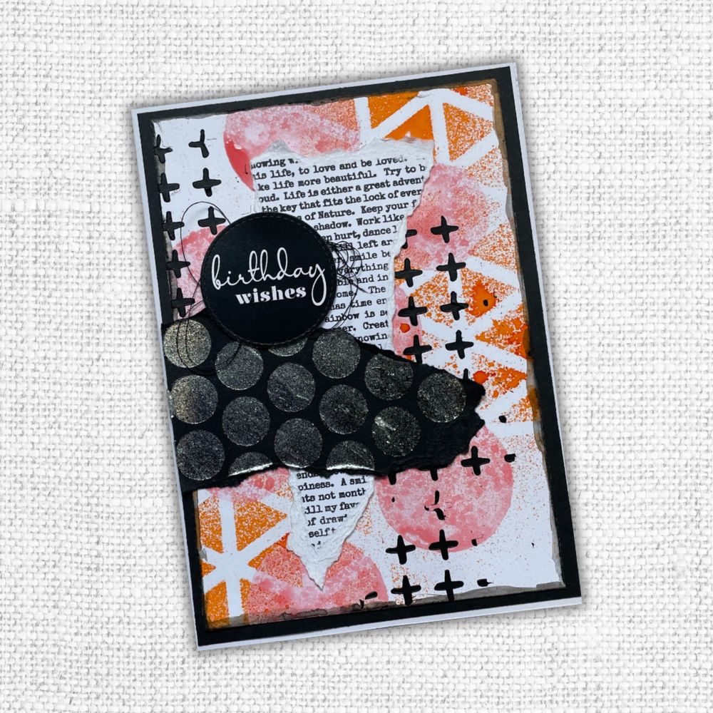 Big Black & White A5 12pc Sentiment Sheets 19289 - Paper Rose Studio