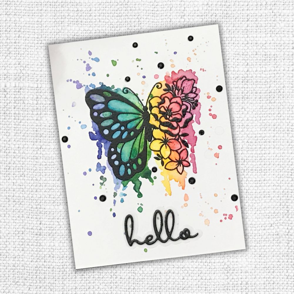 Helena Floral Butterfly Stamp Set 24646 - Paper Rose Studio