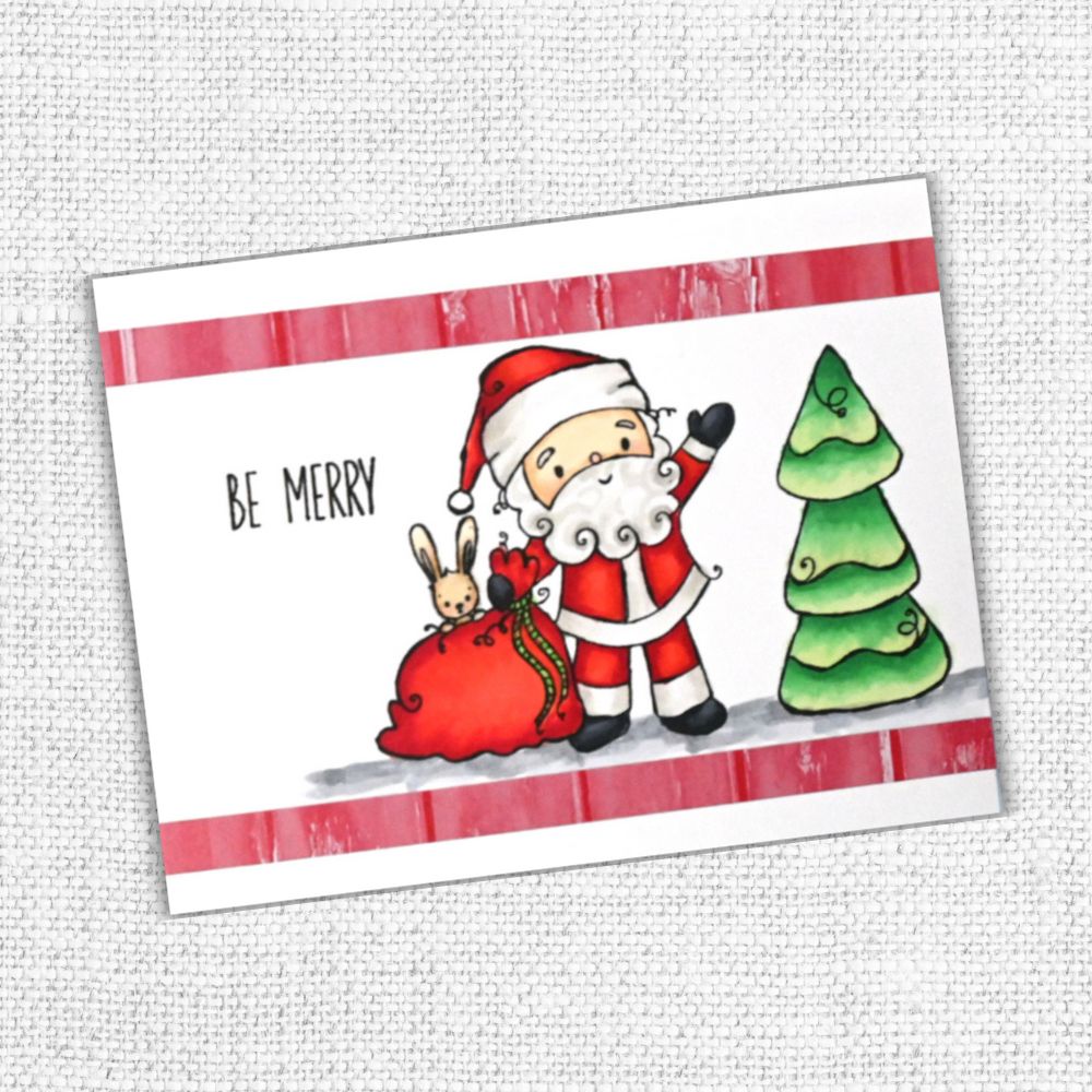 Woodland Santa Be Merry Clear Stamp 30714 - Paper Rose Studio